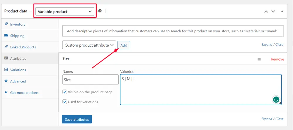 How to Customize WooCommerce Product Pages, Adding Product Variations
